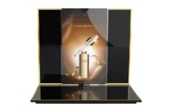 China Oil Lamination Plastic Pop Display Stand UV Printing Cosmetic Makeup Display Stand supplier