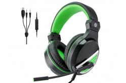 China 2x3.5 Plug Led Lights Gaming Headset ABS Xbox One Wired FCC supplier