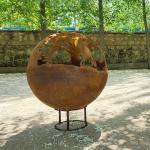 Outdoor Wood Fule Type corten Steel Fire Pits With SPHERE Design for sale