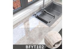 China Luxury Marble Look Peel And Stick Wallpaper 122cm Width Stick On Countertop Marble supplier