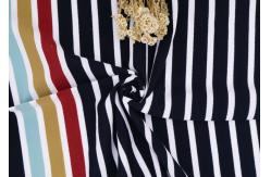 China Healthy Comfortable And Breathable Striped Knit Fabric For T-Shirt supplier