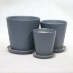 Modern Glossy Single Round Ceramic Pots for Indoor Greenery Display