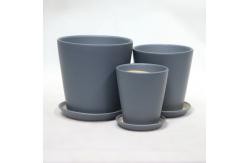 China Modern Glossy Single Round Ceramic Pots for Indoor Greenery Display supplier