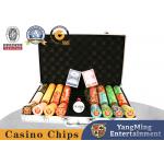 Customized 600 Pieces Club Chips Texas Poker Table Game Chips Set Aluminum Alloy Box for sale