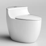 Bathroom Ceramic Siphonic One Piece Toilet Commode Round Egg Shape Water Closet for sale