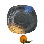 Hot Pot Restaurant Supply Melamine Dinner Plates Dinnerware With Galaxy Pattern for sale