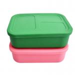 Shatterproof Harmless Silicone Lunch Containers , Microwaveable Silicone Storage Box