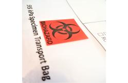 China Virgin LDPE Slider Seal 95kpa Biohazard Bag Flexo Printing supplier