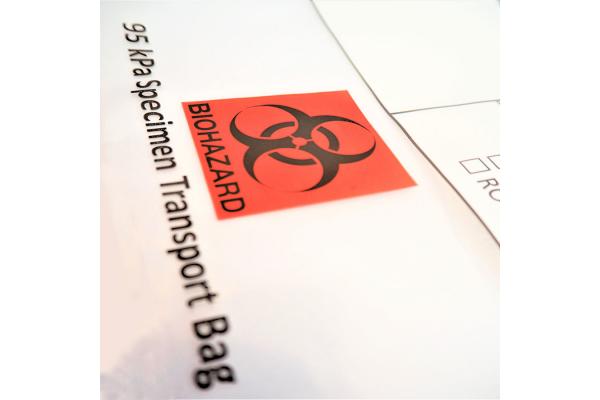 Virgin LDPE Slider Seal 95kpa Biohazard Bag Flexo Printing
