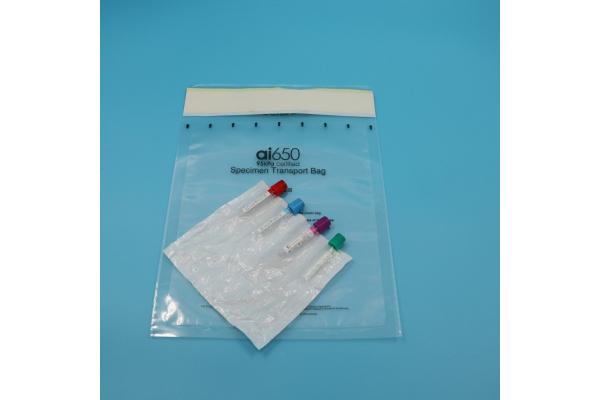 Customized Printing Biohazard Specimen Transport 4 Slotted Absorbent Pouches