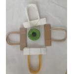 Paper bag handle for kraft paper bag  twisted handles in white color for sale