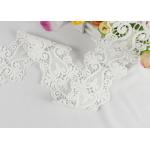 100% Cotton Water Soluble Double Edged Scalloped Lace Fabric Enviormental Friendly