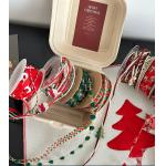 DIY Floral Materials Green 1cm/5m Christmas Weaving Ribbon for Decoration and Gift Boxes for sale