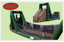 China Zip Line Inflatable Military Obstacle Course For Children Park Games supplier