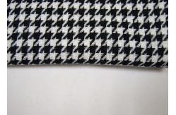China Black And White Herringbone Fabric , Geometric Pattern Jacquard Fabric supplier
