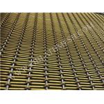 Decorative Wire Mesh Screen , Decorative Mesh Panels Golden Color for sale