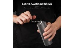 China Silver Manual Hand Coffee Grinder CNC Cutting Capacity 25g Handheld Electric Burr Grinder supplier