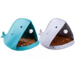 Silk Screen Wool Shark Shape Felt Pet Cave For Little Cat for sale