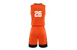 China Lightweight Stylish Orange Basketball Jersey All Sizes Available Eco Friendly supplier