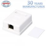 RJ45 STP Keystone Jack Single Port Surface Mount Box With High Impact Housing for sale