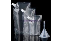 China Custom Clear Plastic Liquid Drinking Stand Up Pouch With Spout supplier