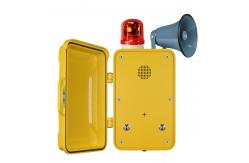 China Impact Resistant Industrial Weatherproof Telephone Equipped With Horn And Lamp supplier