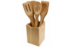 China Professional Grade Bamboo Utensil Set Eco Friendly With Ergonomic Handle supplier
