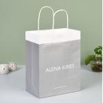 120gsm Recycled Durable White Paper Bags With Twisted Handles for sale