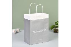 China 120gsm Recycled Durable White Paper Bags With Twisted Handles supplier