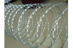 China Galvanized Steel High Tensile Barbed Wire Bto 22 Spiral Blade 14 Gauge supplier