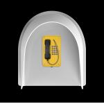 Durable Rustproof Wall Mounted Telephone Booth For Airport / Chemical Plants for sale