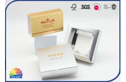 China Silver Gold Card Paper Folding Carton Drawer Box With Paper Insert supplier