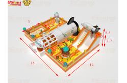 China Airplane Theme Park Inflatable Bouncy Castle With Slides Jumping Bed supplier