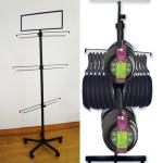 Multi Angle Hooks 3 Tire Pans Metal Floor Display Stands for sale