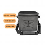 Square 24 Can Cooler Bag Dark Grey Color For Outdoor Activities OEM ODM for sale