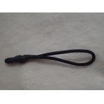 Black Zipper Puller With Nylon Cord With Rubber Ending For Garment , Bag for sale