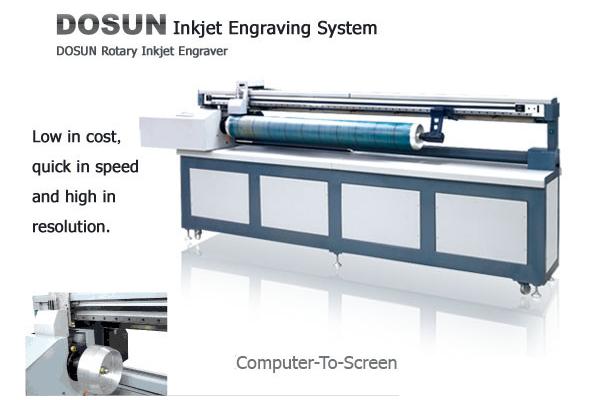 Rotary Inkjet Screen Engraver System, Rotary Printing Computer to Screen Engraving Machine