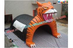 China Custom Inflatable Party Tent , Tiger Tunnel Tent For Advertising supplier