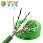 Pure Bare Copper Conductor Indoor Outdoor Network Communication Cable Cat6a Single Shielded FTP CAT6a Cable for sale