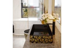 China 600*350*110mm Sanitary Ware Basin Rectangular Ceramic Bathroom Sinks supplier