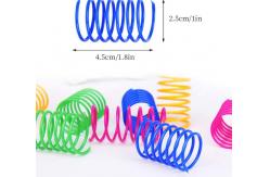 China Best  Interactive Plastic Cat Spiral Spring For Swatting, Biting, Hunting Kitten Toys supplier