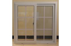 China Double Sliding Mesh Flush Sash UPVC Windows Clear Tempered Glass supplier