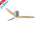 52 Inches Wooden Blades LED Lighting Ceiling Fan with Remote Control Switch Style