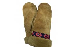 China Customized Pig Leather Gloves , Anti Cold Leather Mittens With Wool Liners supplier