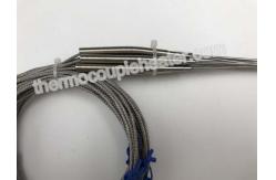 China Hot Runner Thermocouple Rtd Sensor With 4mm Diameter Metal Transition And  Leads supplier