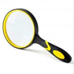 Customized Large Glass Magnifier , Durable Illuminated Hand Magnifier Easy Operation