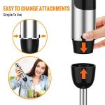 Powerful DC Motor Handheld Immersion Blender Multi Purpose Accessories
