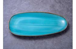 China 13 Fadeless Technicolor Oval Ceramic Dinner Plate supplier