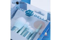 China Customized Logo Face Makeup Brushes With 100% Synthetic Hair Aluminium Ferrule supplier