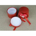 Round Red Ribbon Cardboard Box Packaging Cans Packaging For Wedding Candy Packaging for sale